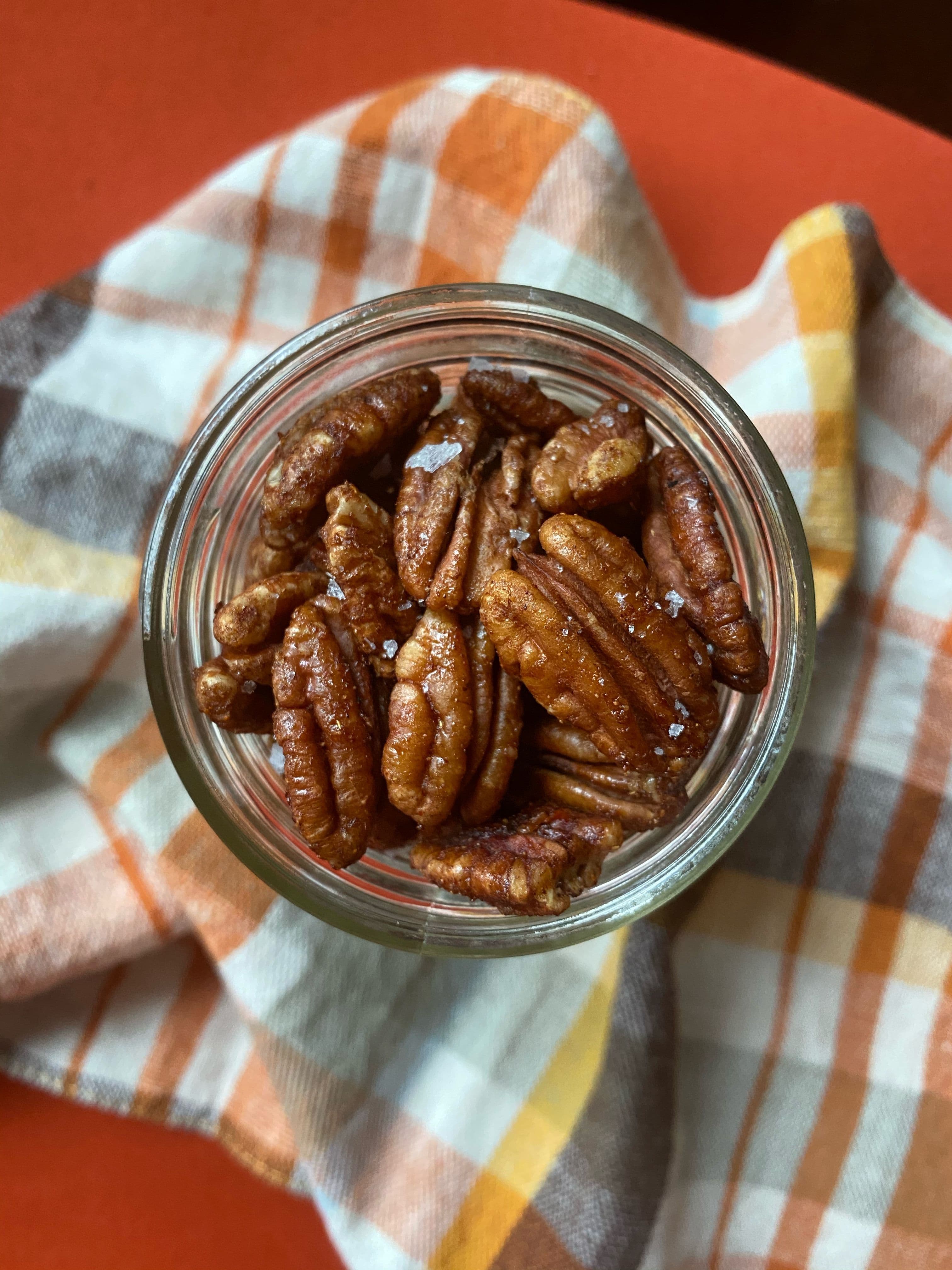 5-Ingredient Spiced Maple Pecans