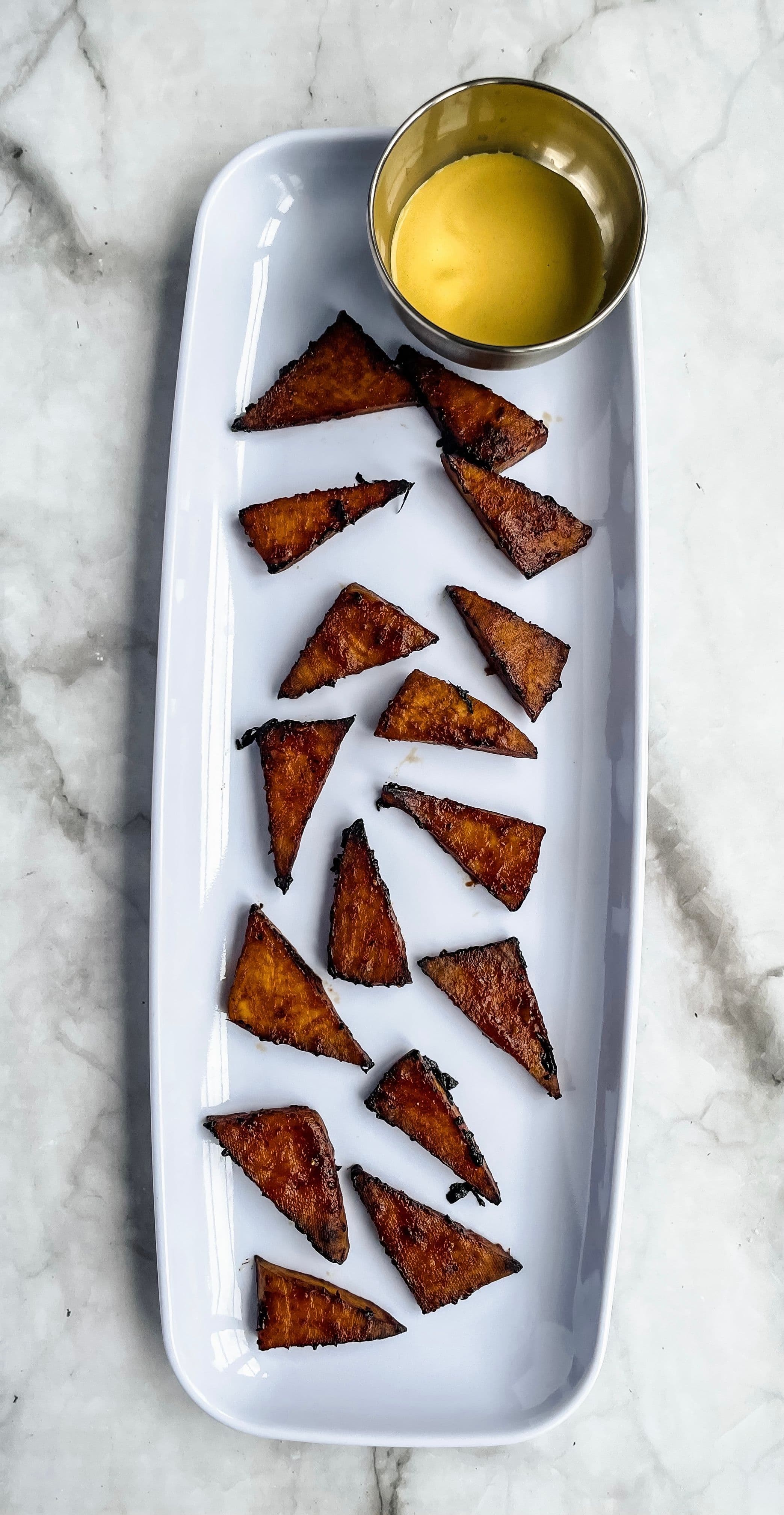 Low FODMAP Crispy Tofu Triangles