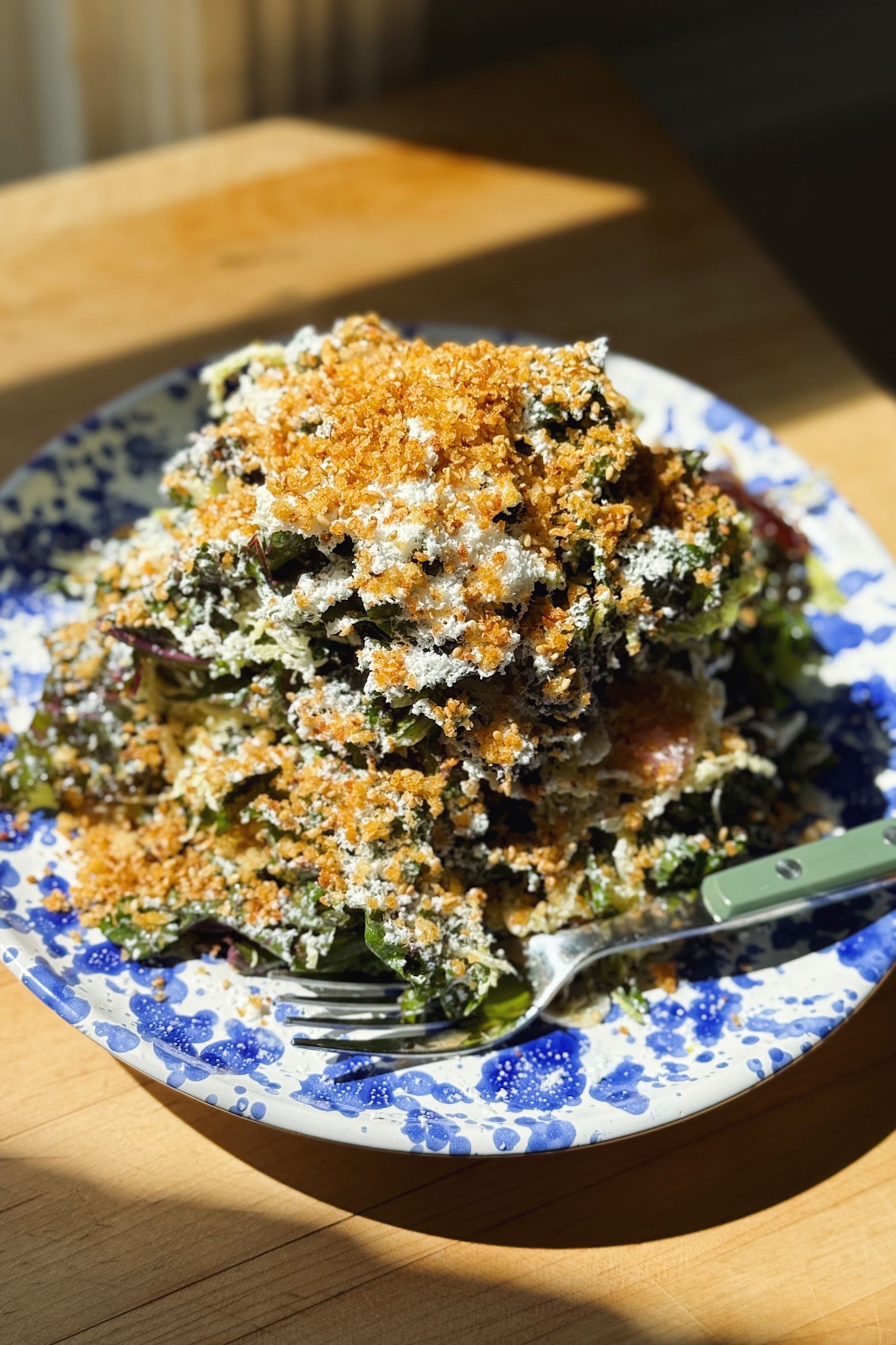 Kale Salad with Goat Cheese and Caramelized Dates