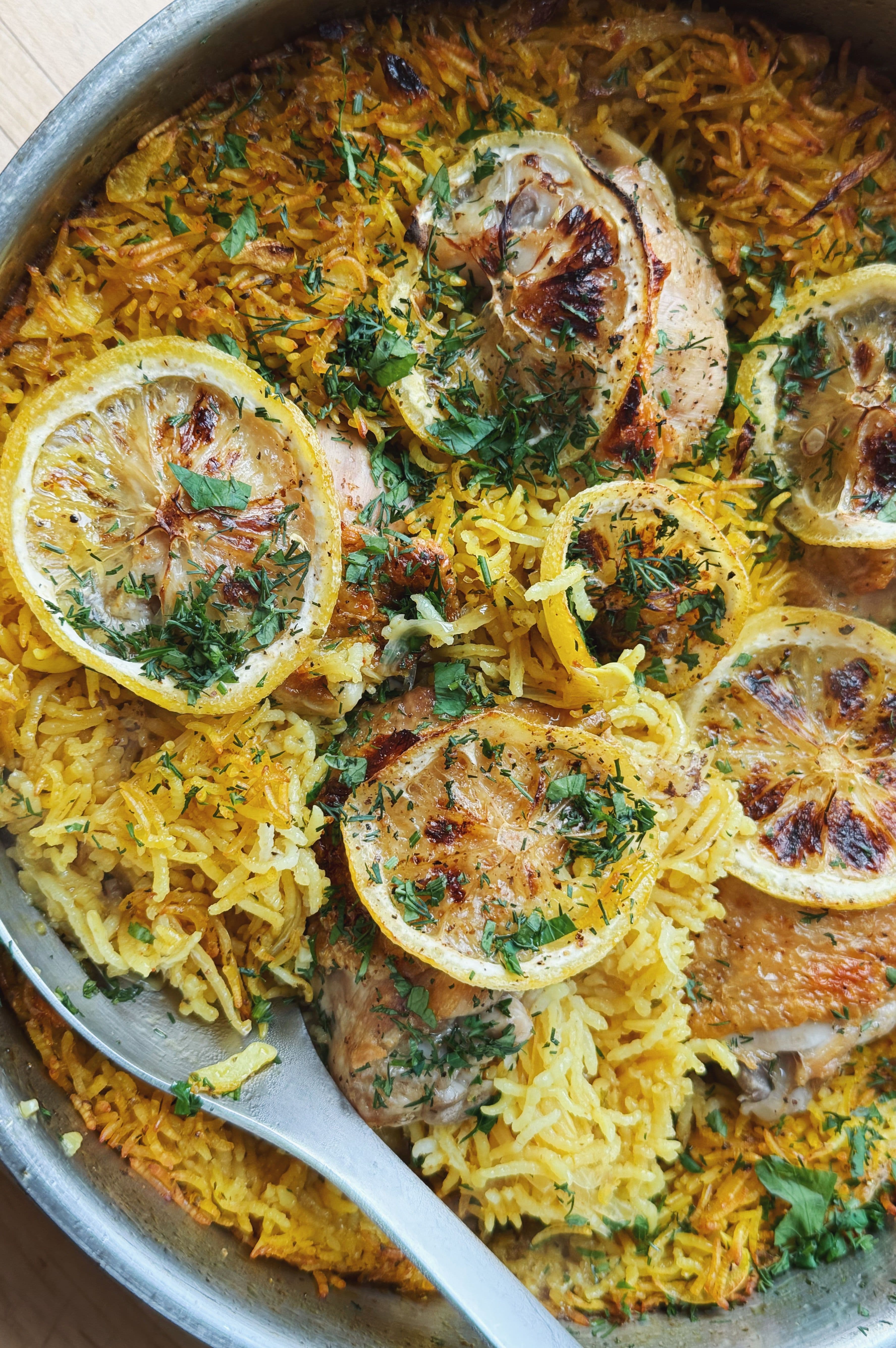 One-Pan Chicken & Rice with Turmeric & Lemon