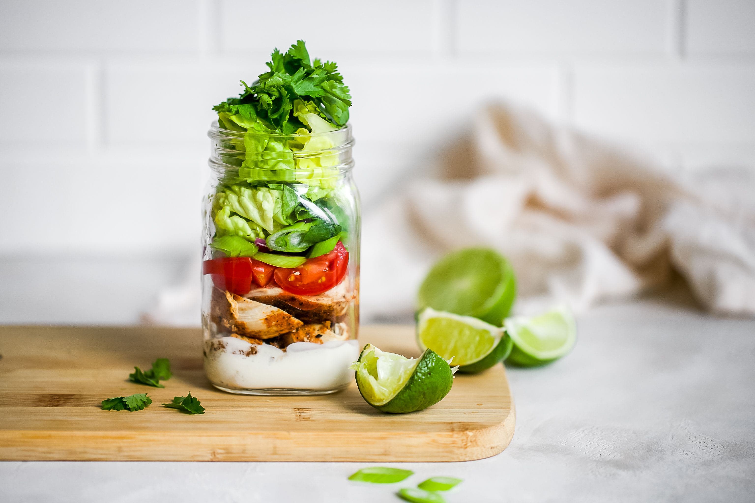 Cajun Chicken Mason Jar Salad