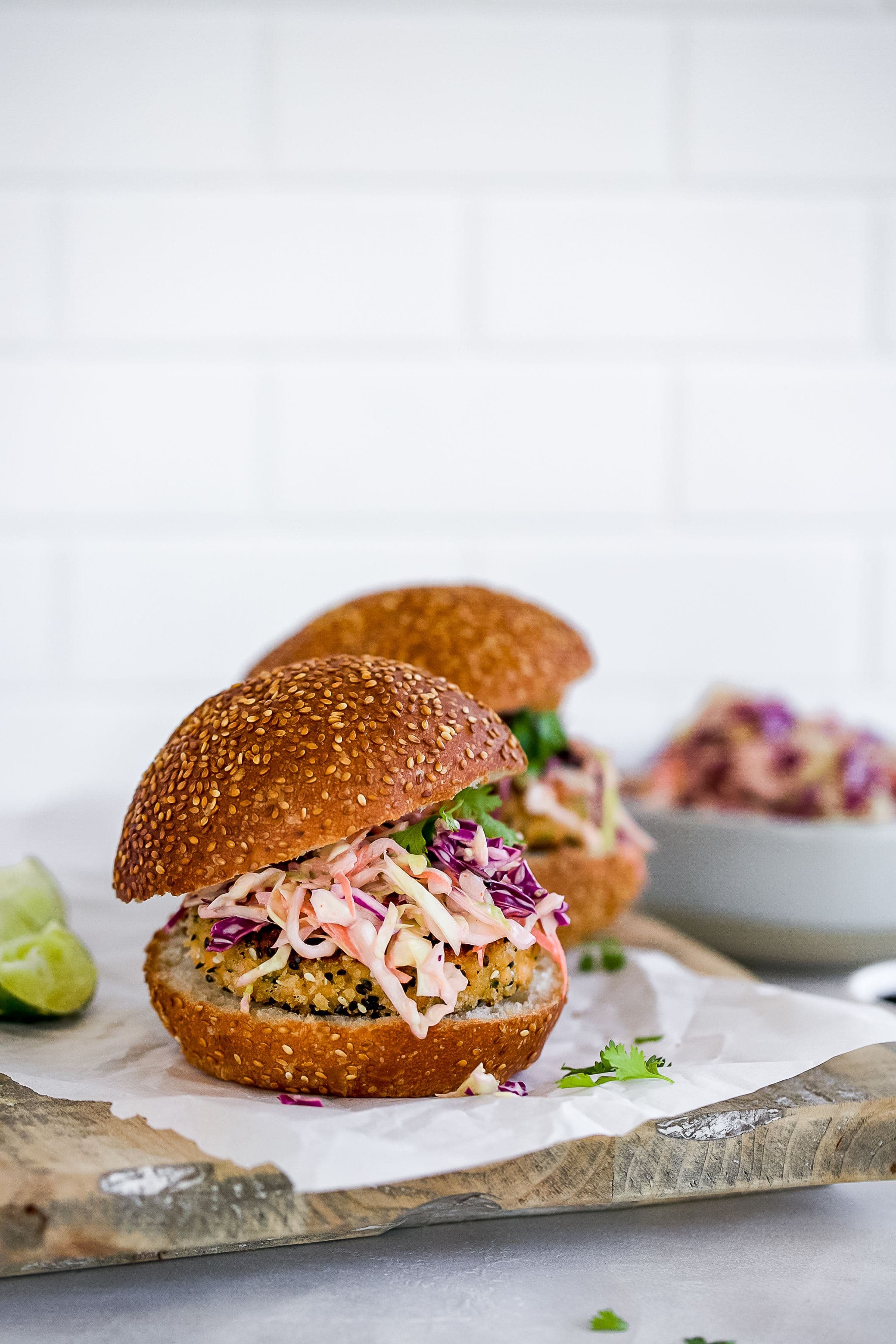 Sesame Crusted Salmon Burgers