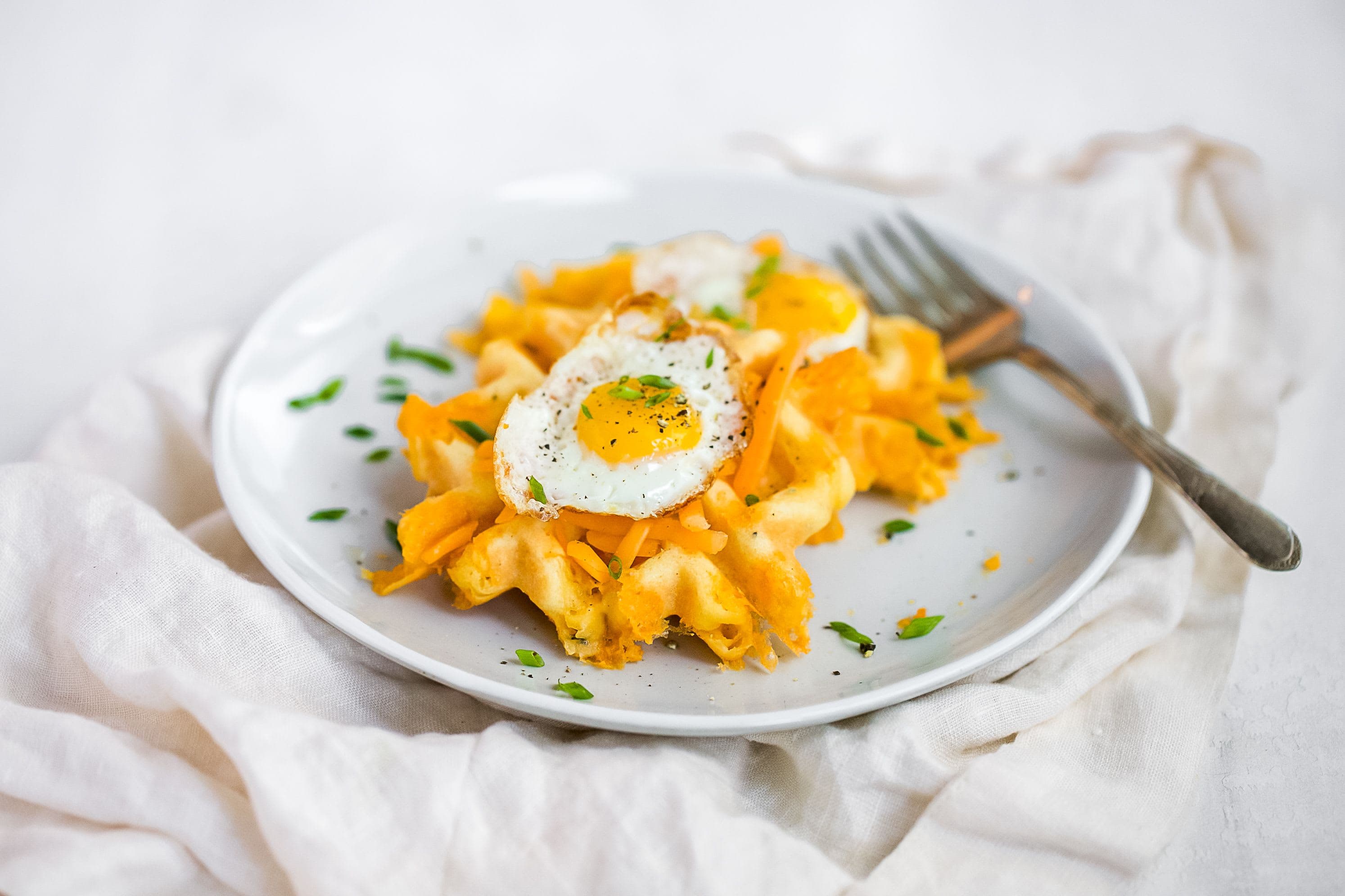 Savoury Cheddar & Egg Waffles