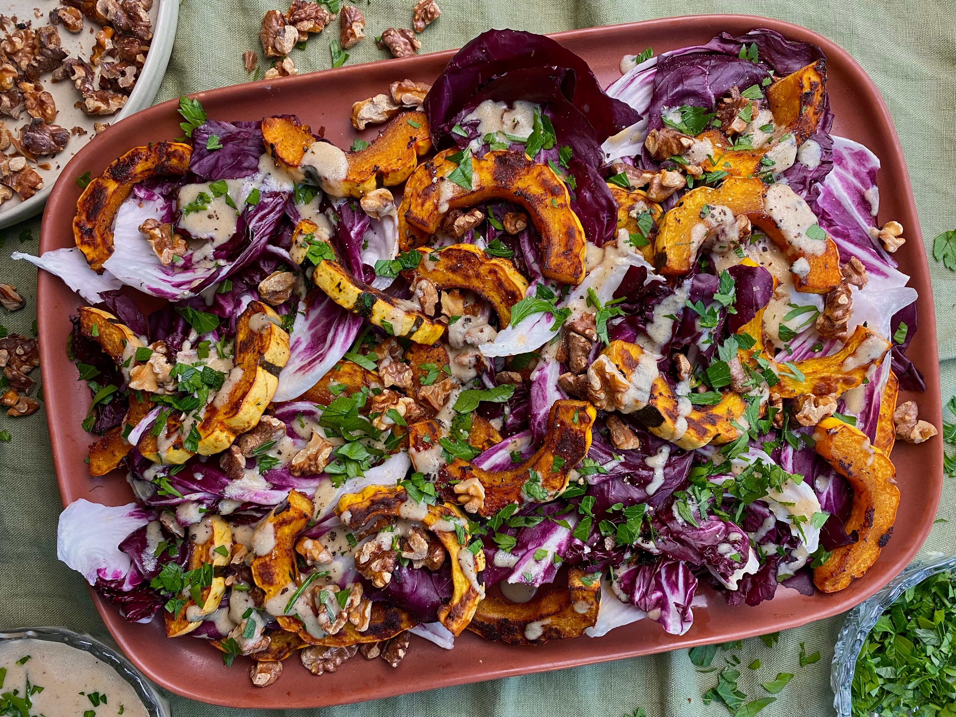 Radicchio Salad with Spiced Squash