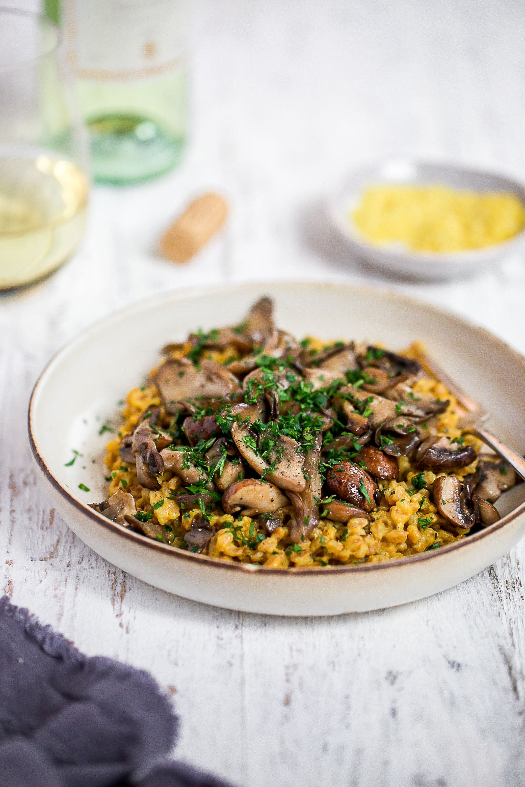 Vegan Mushroom & Farro Risotto