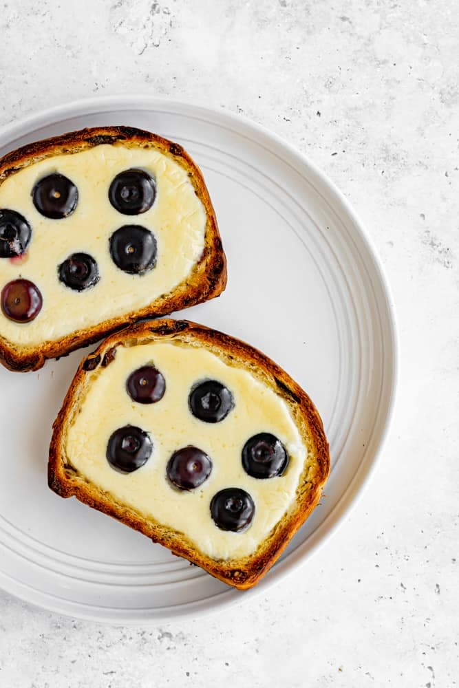 Blueberry Custard Toast