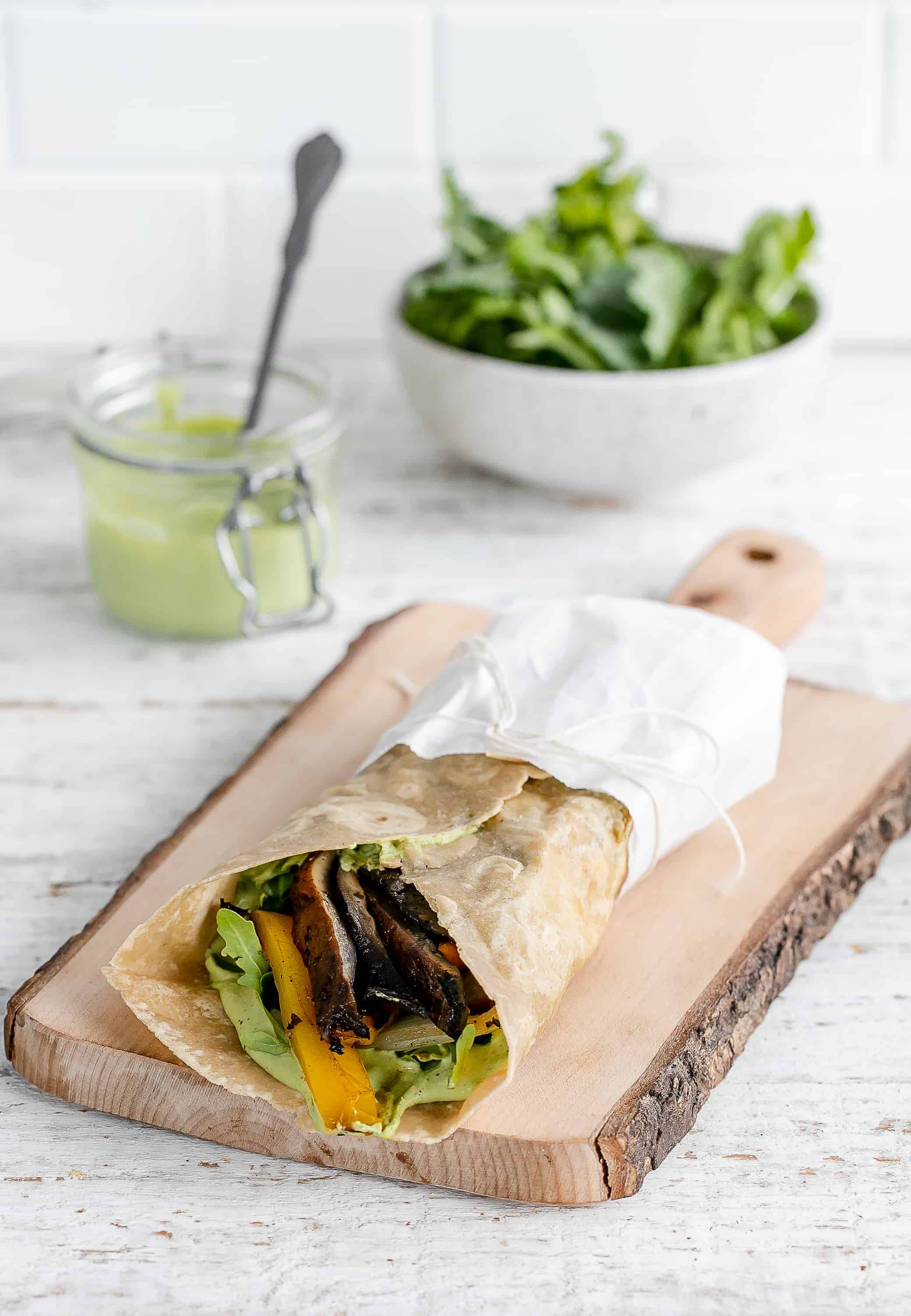 Veggie Wraps with Jalapeño Dill Sauce