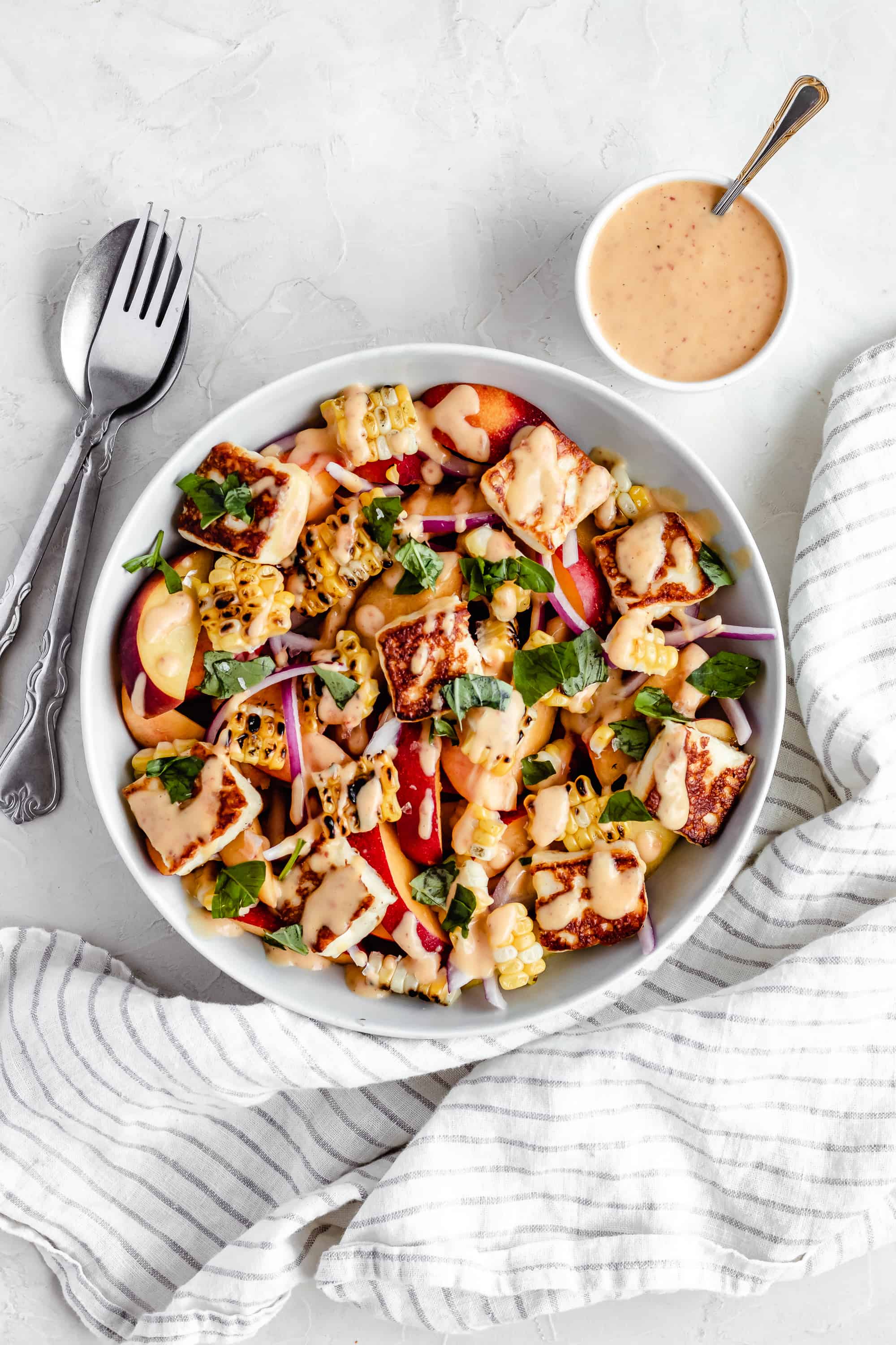 grilled halloumi, corn & nectarine salad 1.jpg