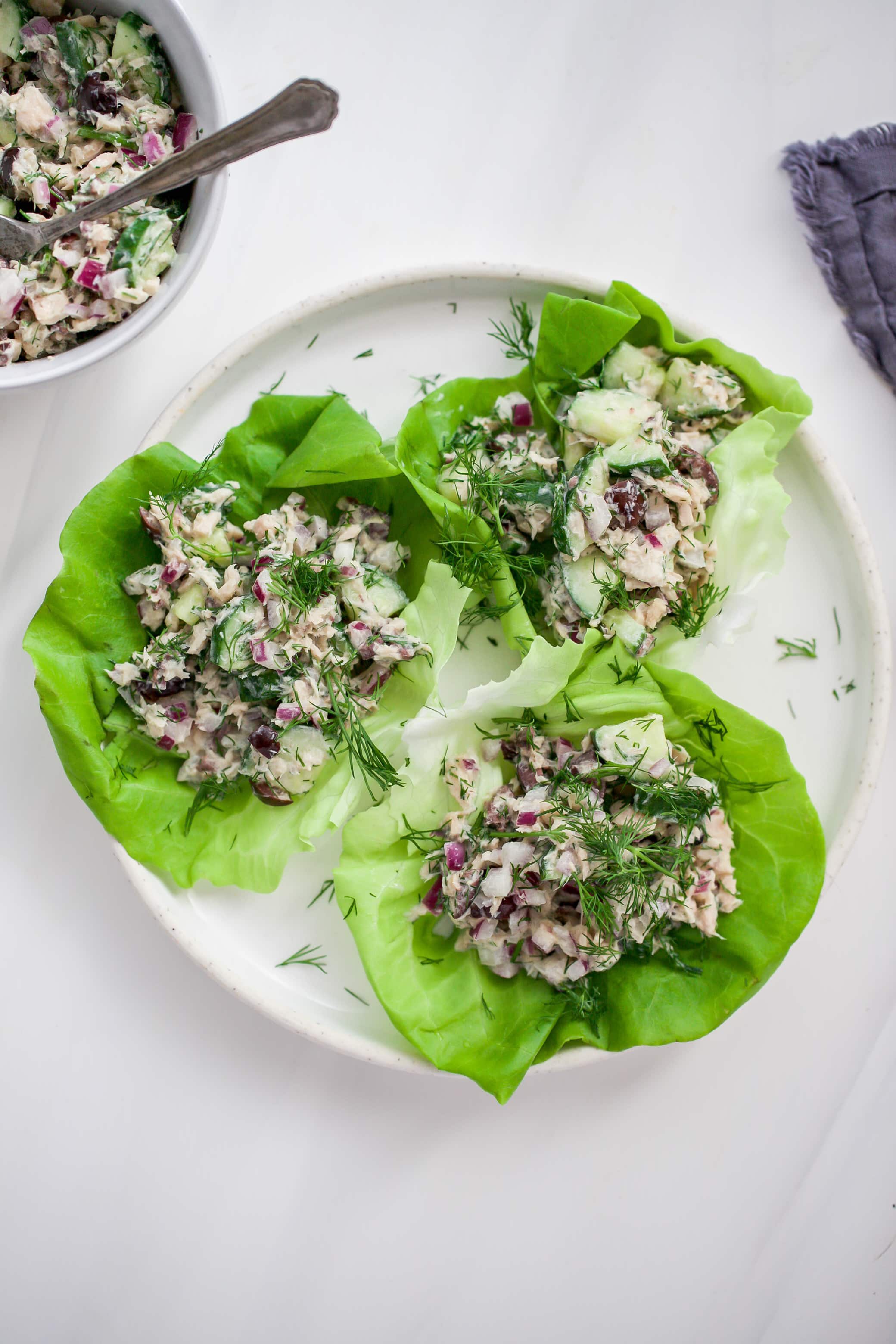 Greek Tuna Salad Wraps
