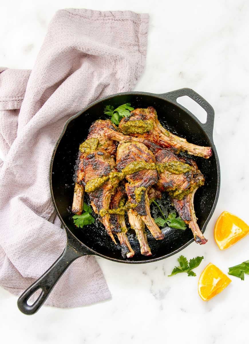 Cilantro Ginger Lamb Chops
