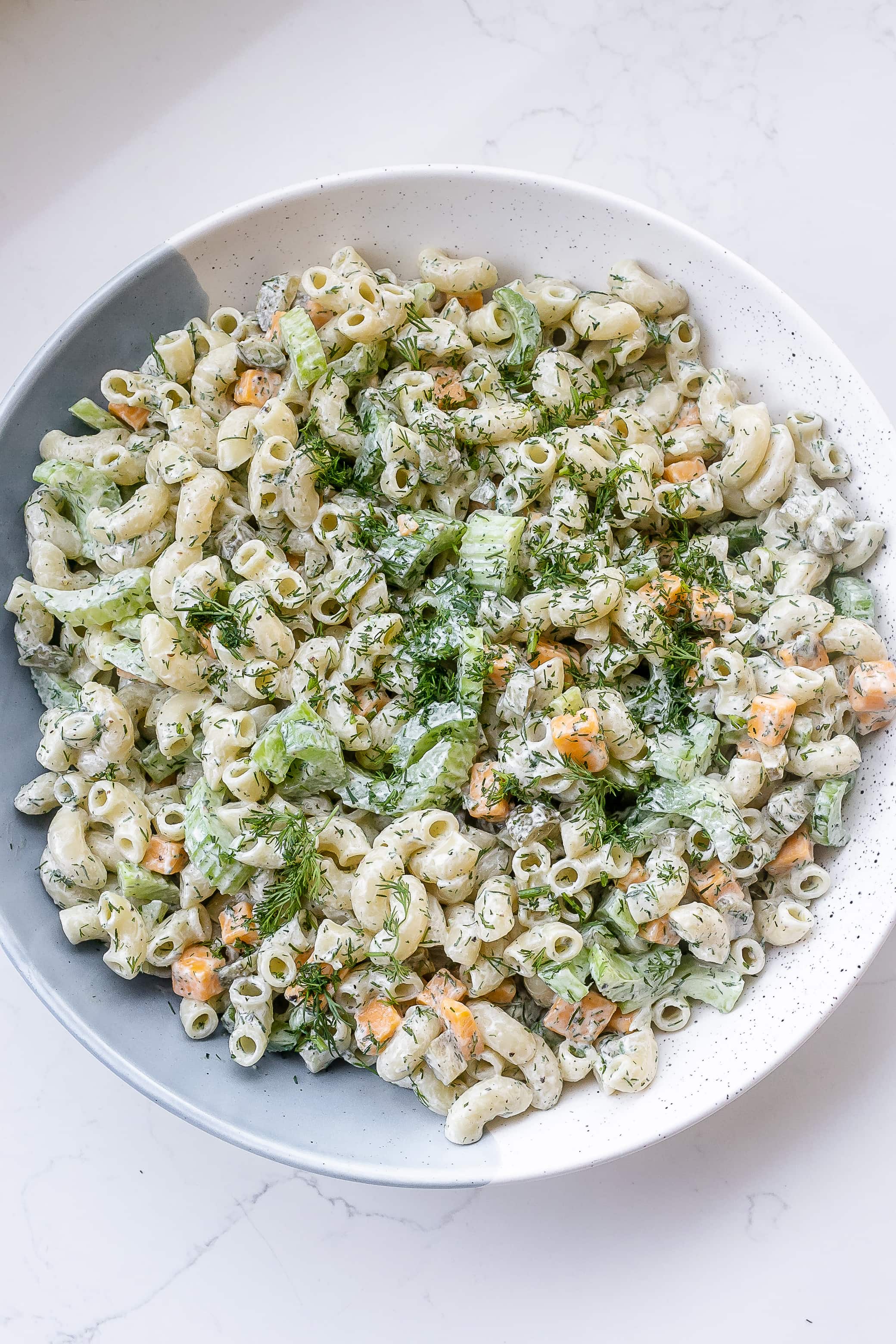 Dill Pickle Macaroni Salad