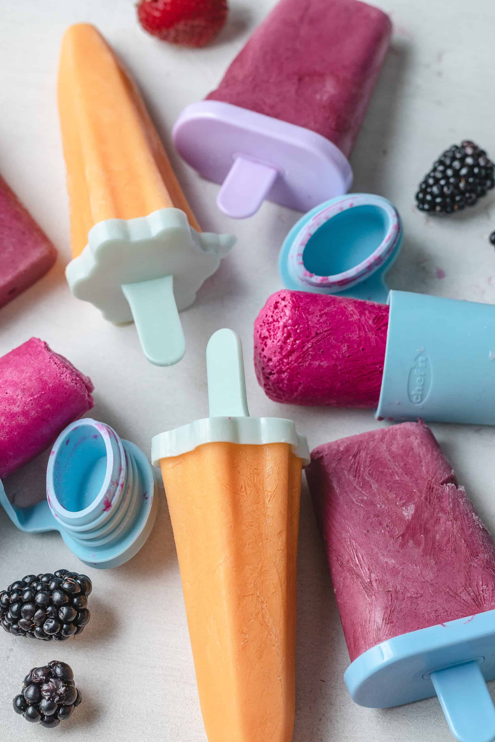 Blackberry Basil Popsicles