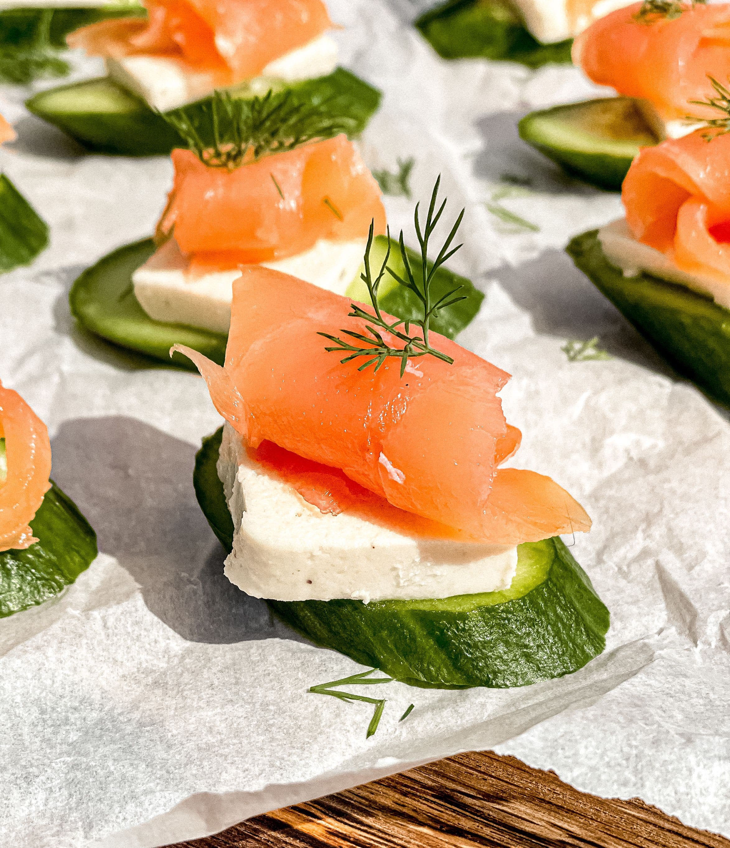 Smoked Salmon Cucumber Bites