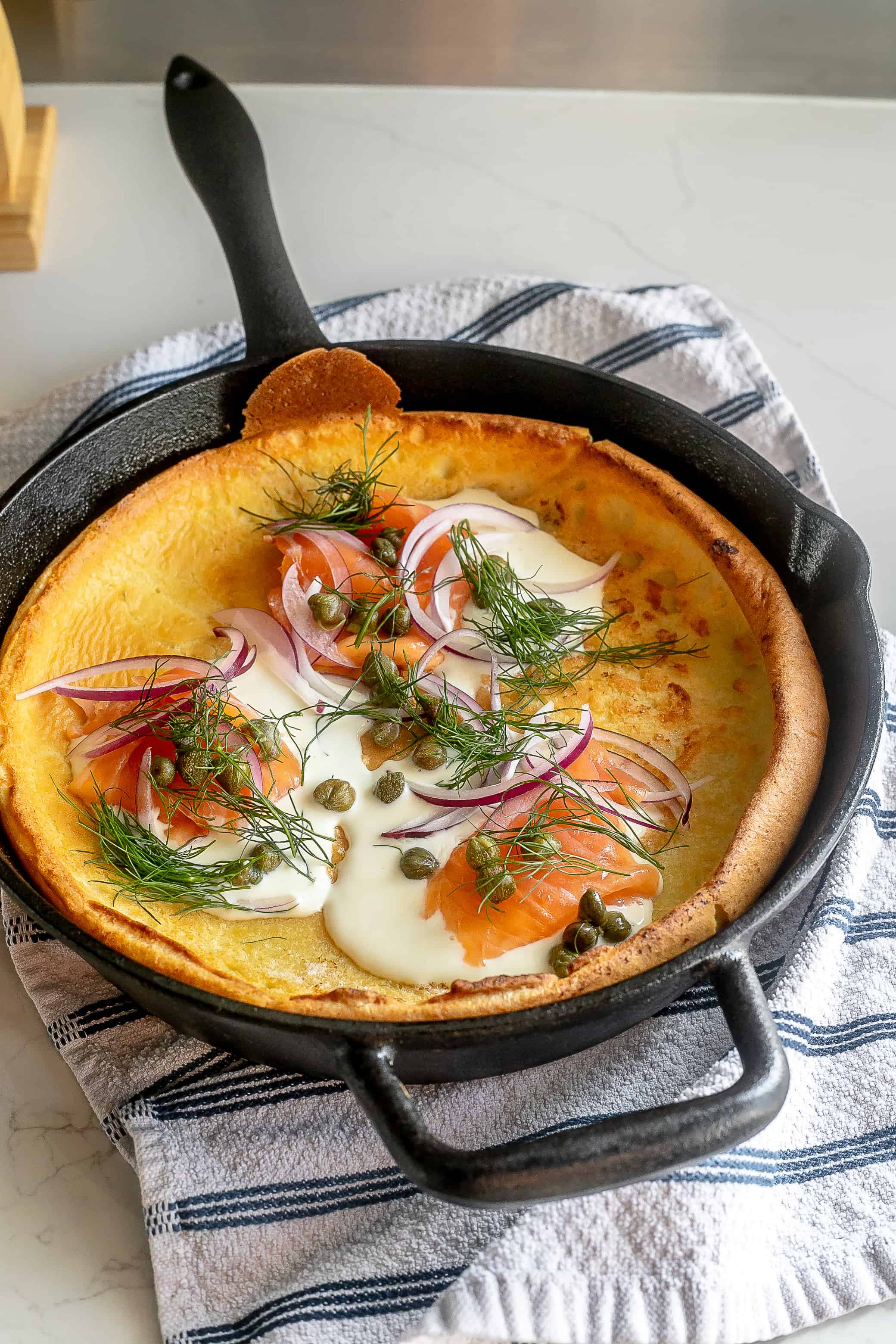 Gluten-Free Dutch Baby with Smoked Salmon