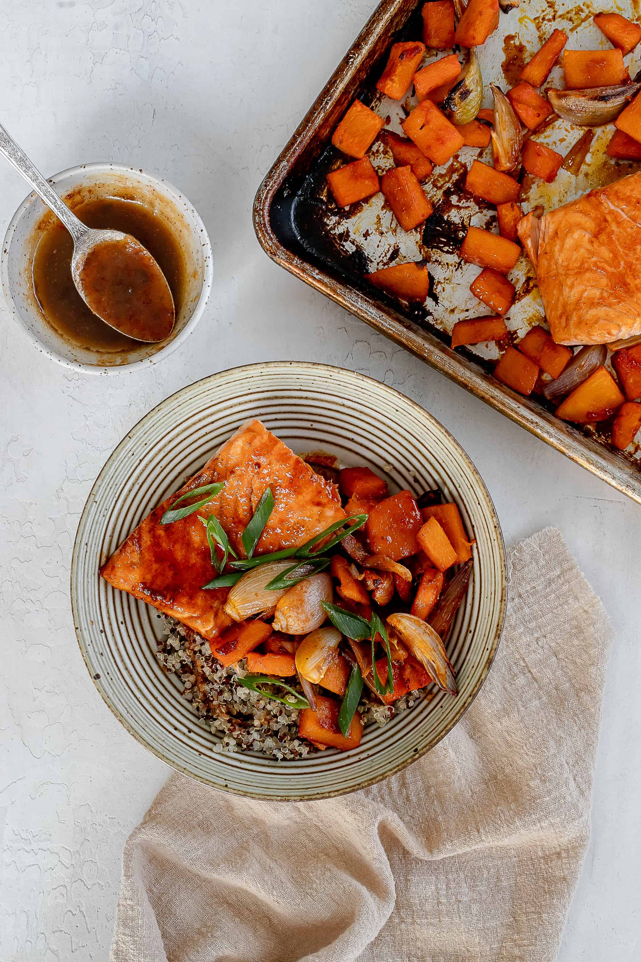 Gochujang Salmon with Squash