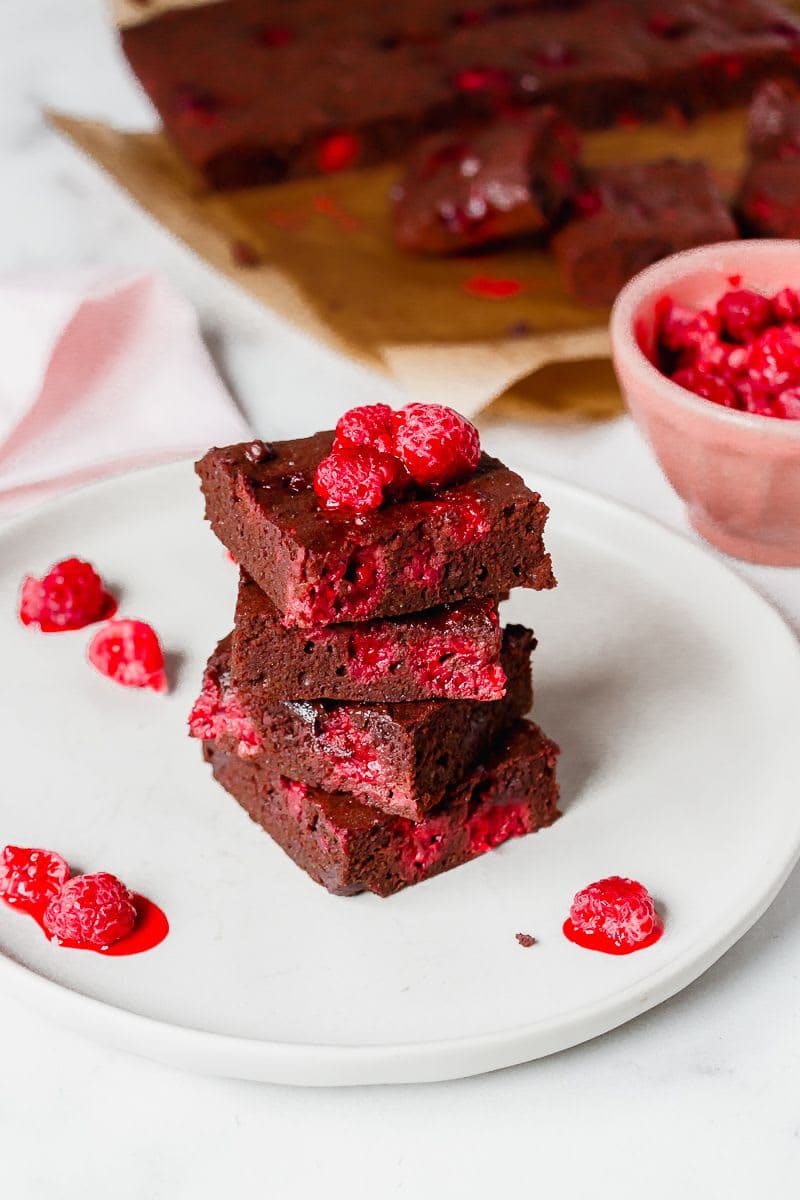 Raspberry Double Chocolate Brownies