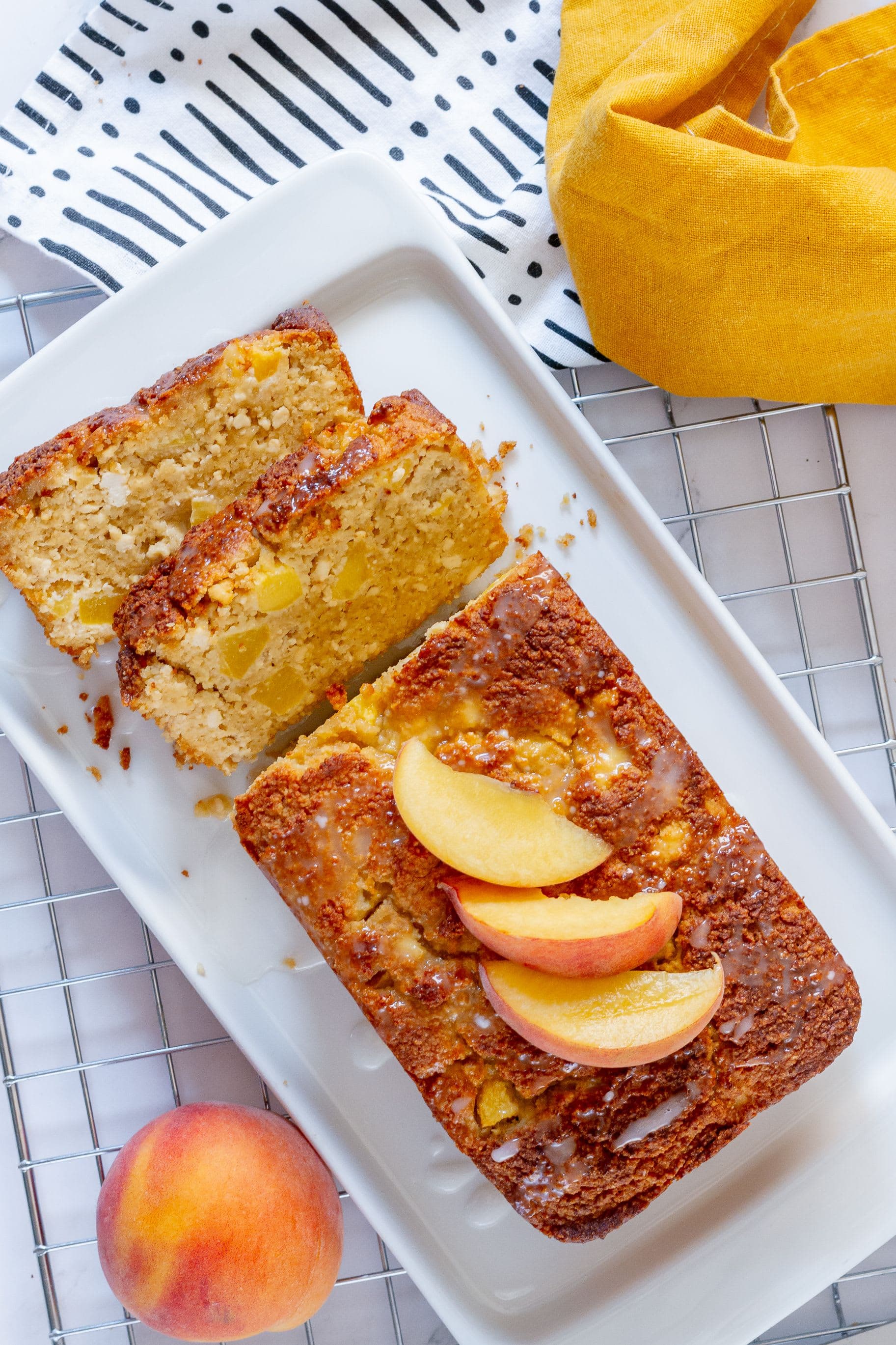 Gluten-Free Peach & Ricotta Loaf
