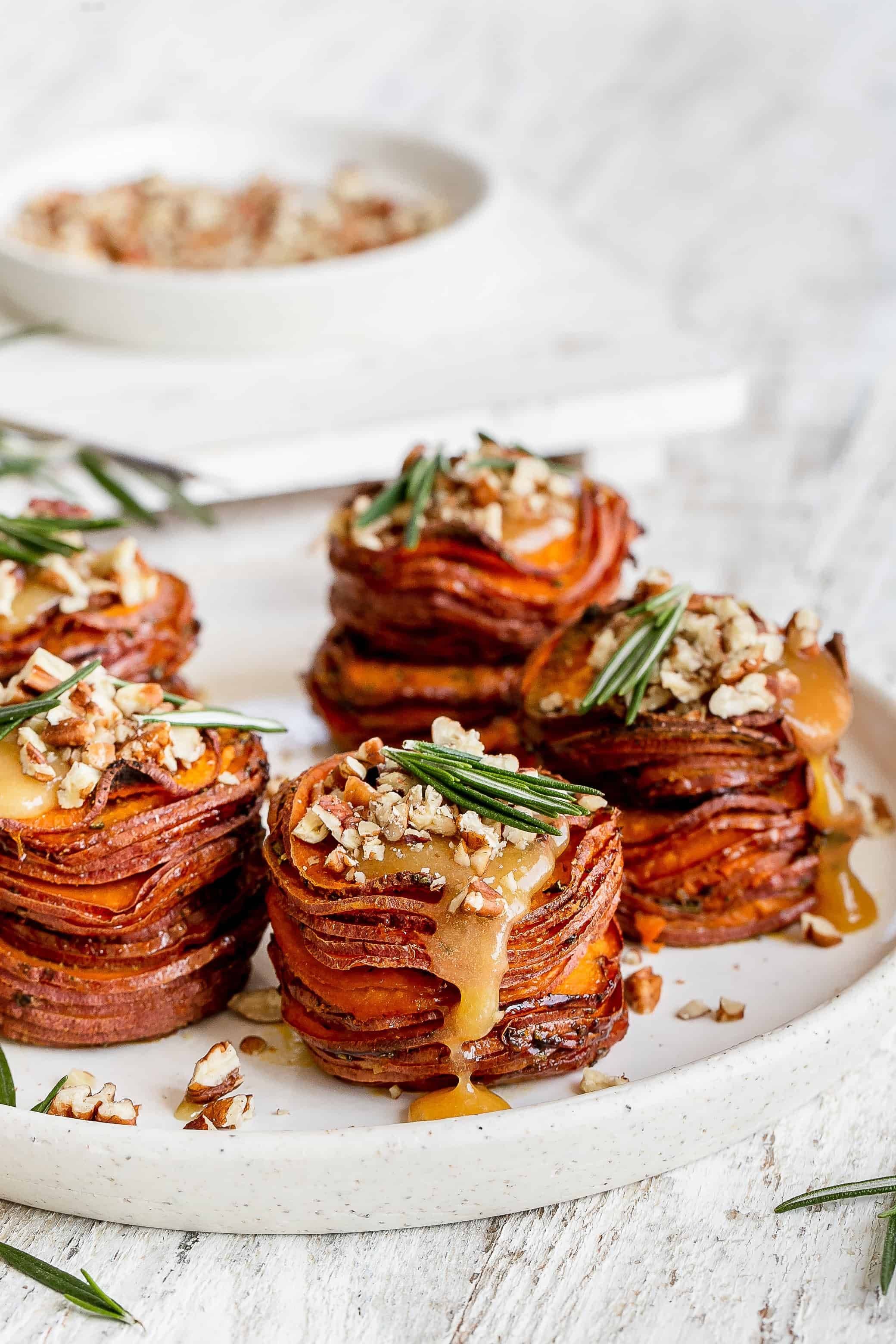 Sweet Potato Stacks with Miso Sauce