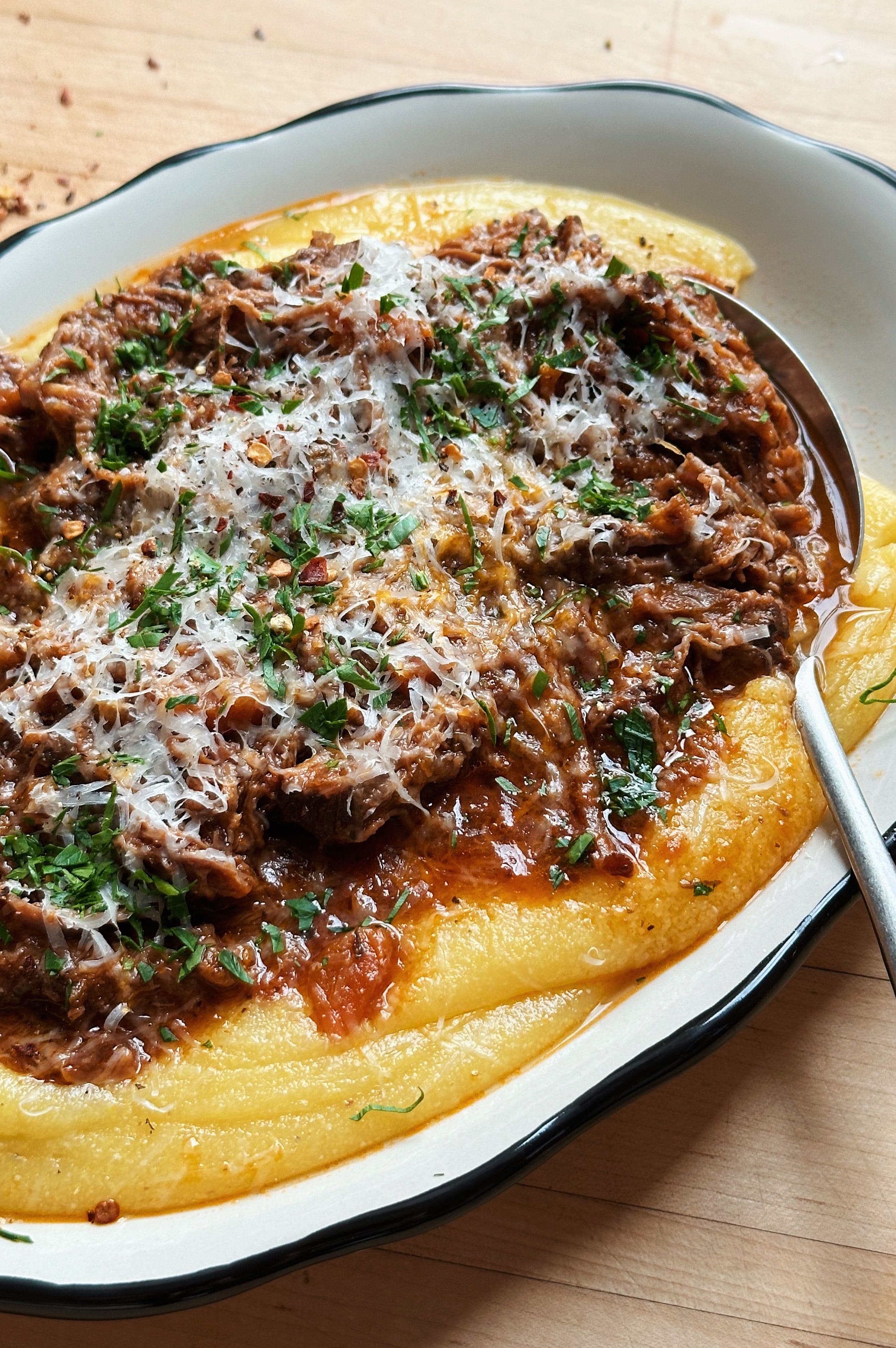 Braised Brisket with Polenta