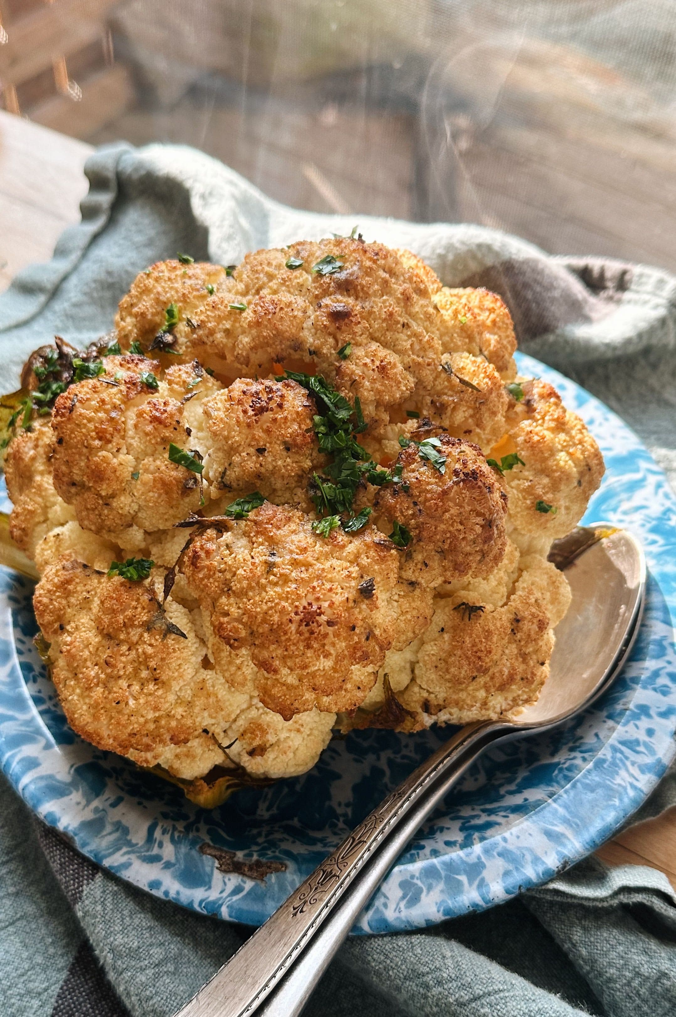 Mustard & Thyme Whole Roasted Cauliflower