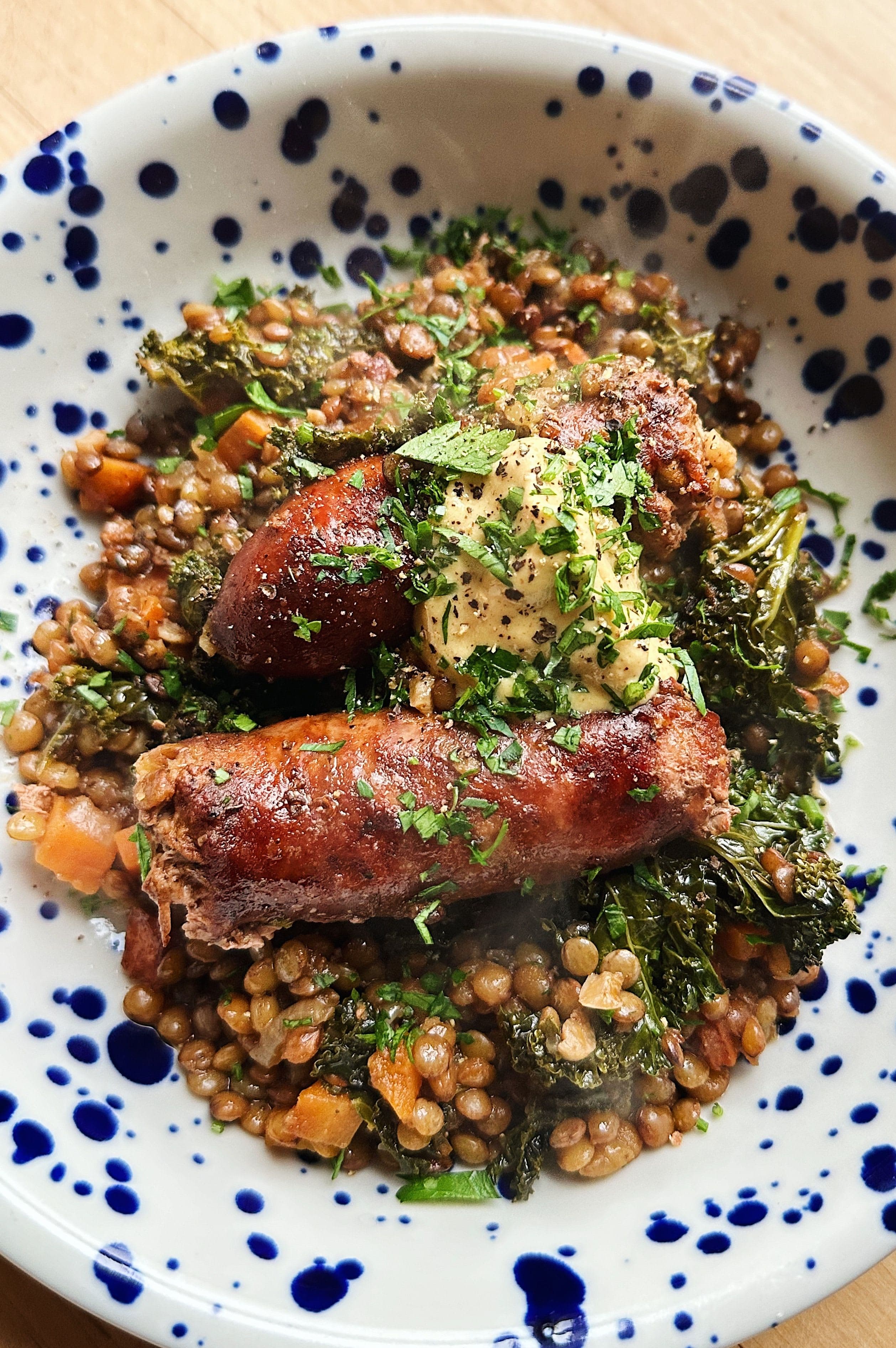 One Pot Sausage and Lentils