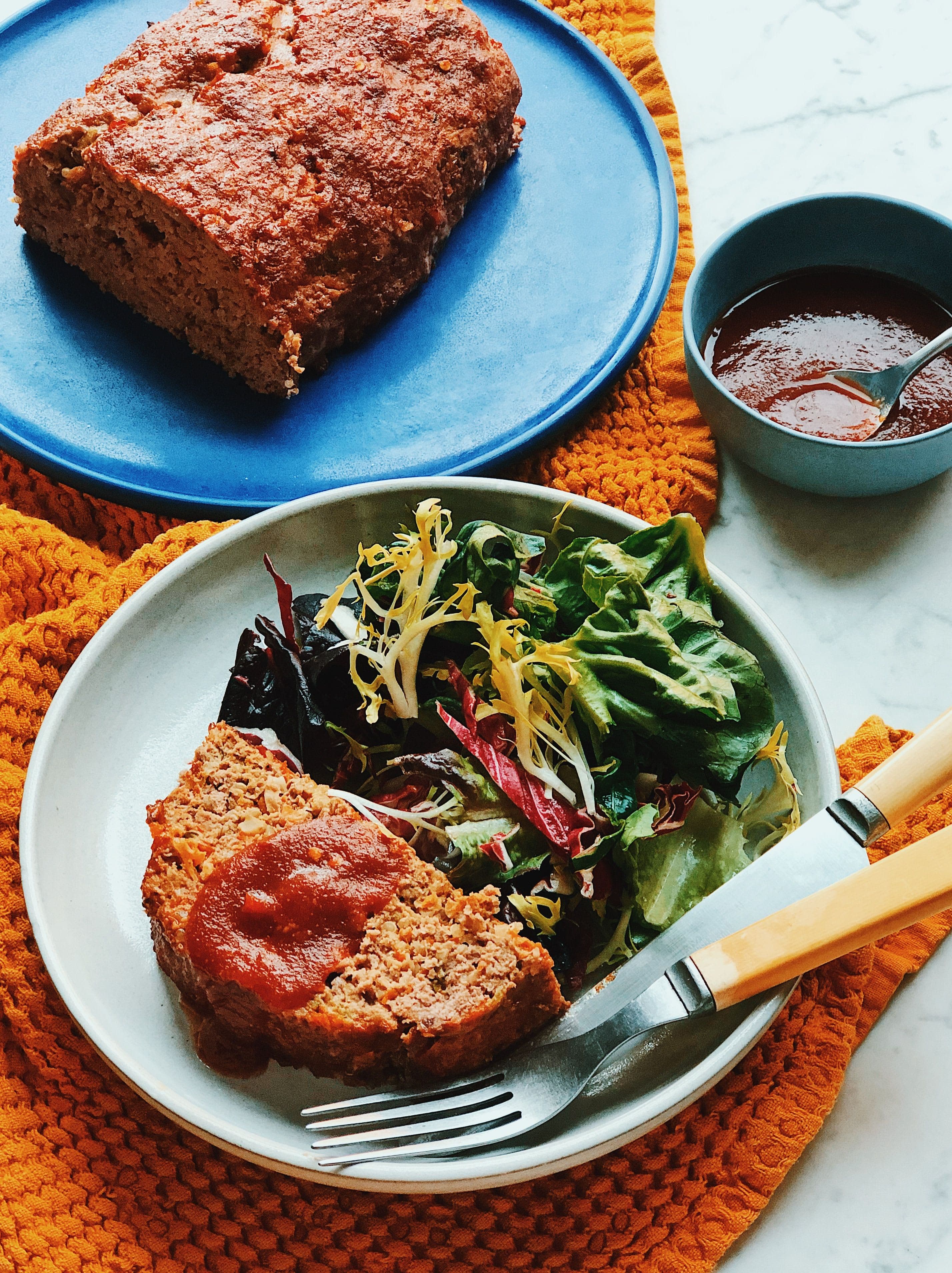 Veggie-Packed Meatloaf with Spicy Ketchup