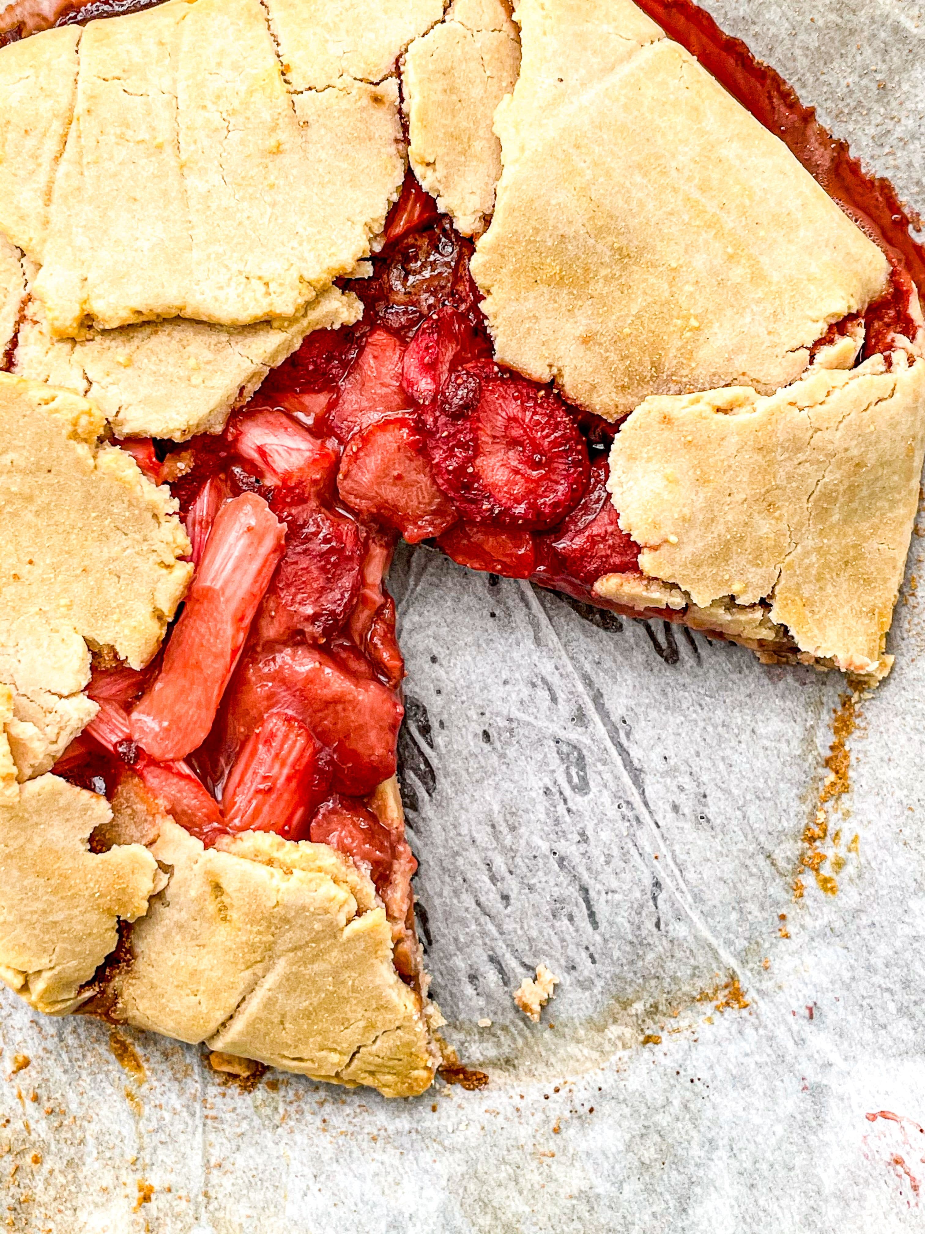 Gluten-Free Strawberry Rhubarb Galette