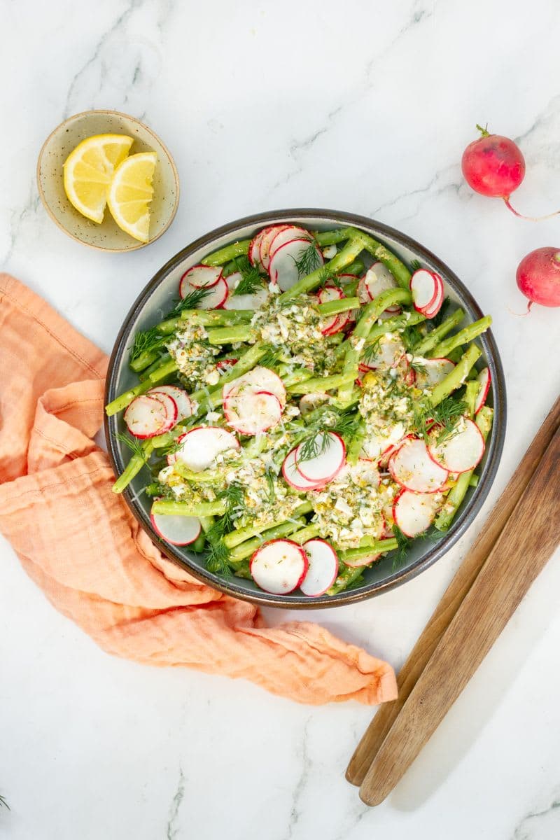 Summer Bean & Radish Gribiche Salad