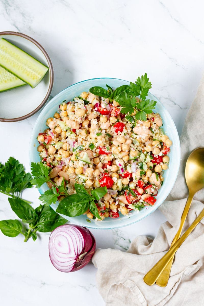 Navy Bean & Chickpea Salad