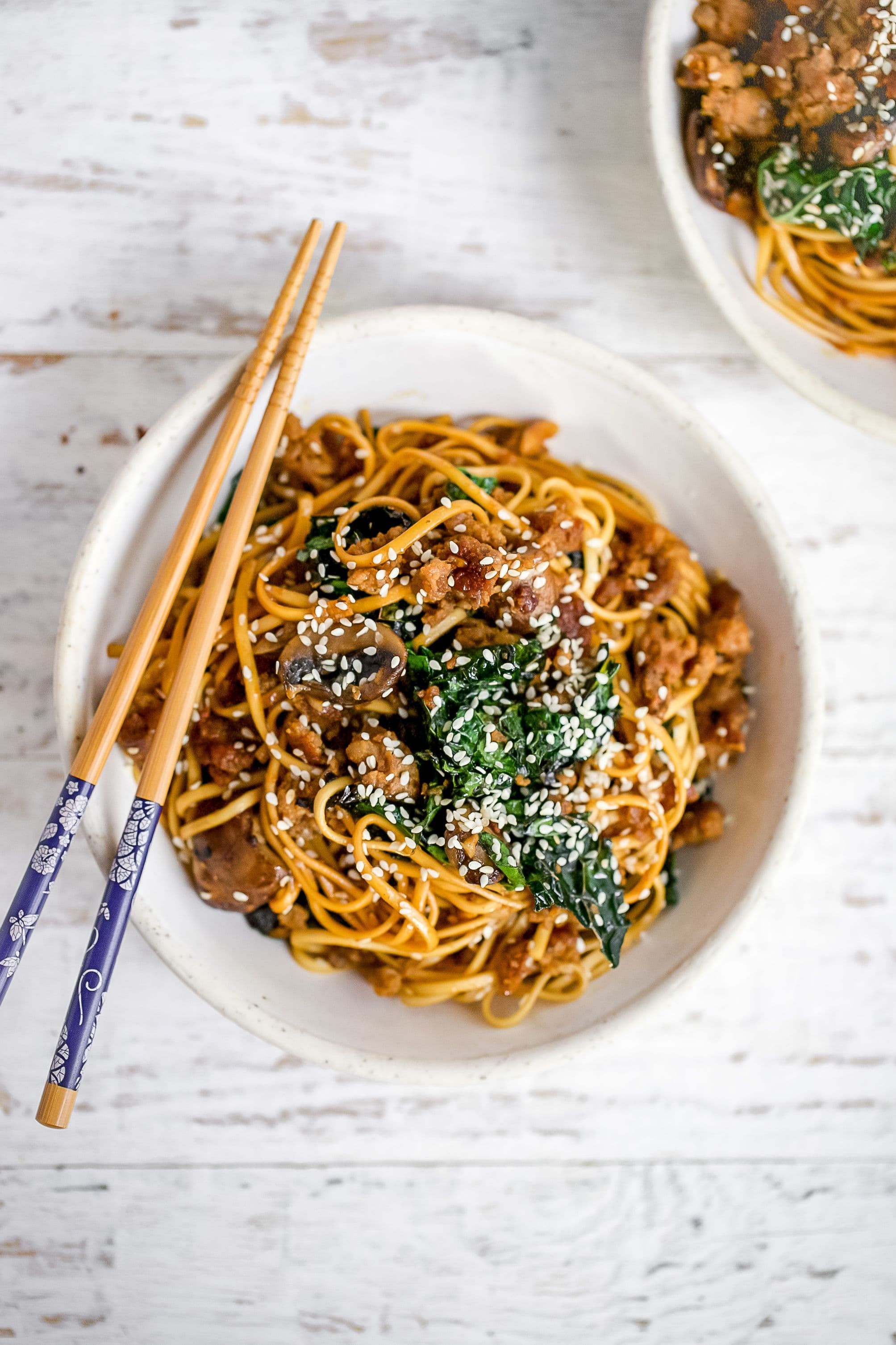 Crispy Pork Noodle Stir Fry